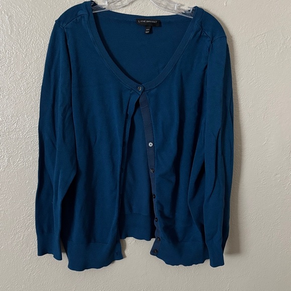 Lane Bryant Women’s Plus Size Button Cardigan Blue 18/20 2X - Picture 1 of 6